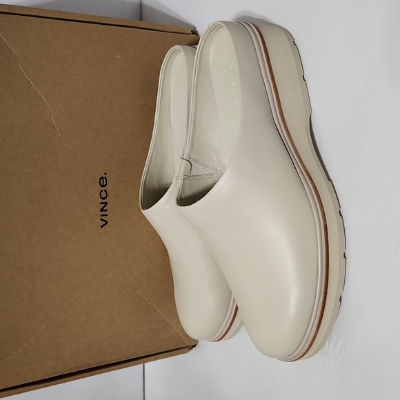 NIB Vince Graham Leather Platform Clog. Size 7.5 - Picture 7 of 12